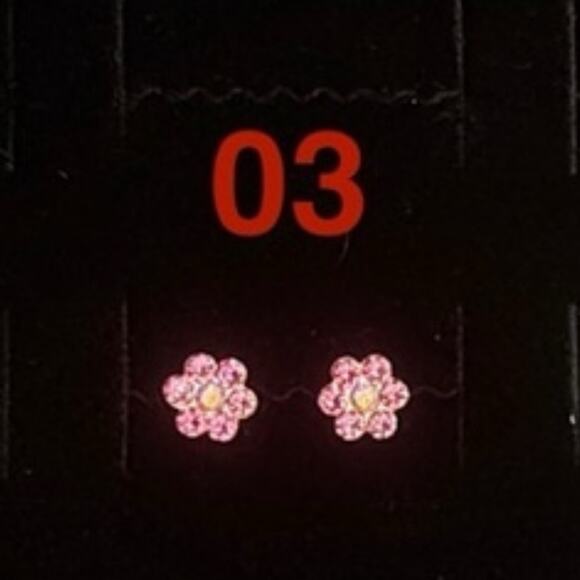 4 Pairs Tested Sterling Silver Stud Earrings – Gemstones & CZ - Picture 5 of 10